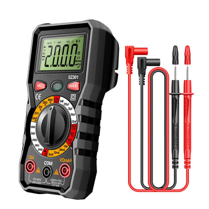 Versatile Digital Multimeter w Test Leads Measures Volt Amp Ohm Capacitance
