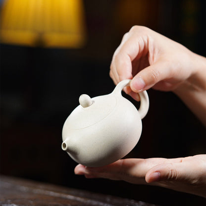 Chinese Tea Pot Real Yixing Zisha White Clay Handmade Kungfu Tea Pot 200ml New