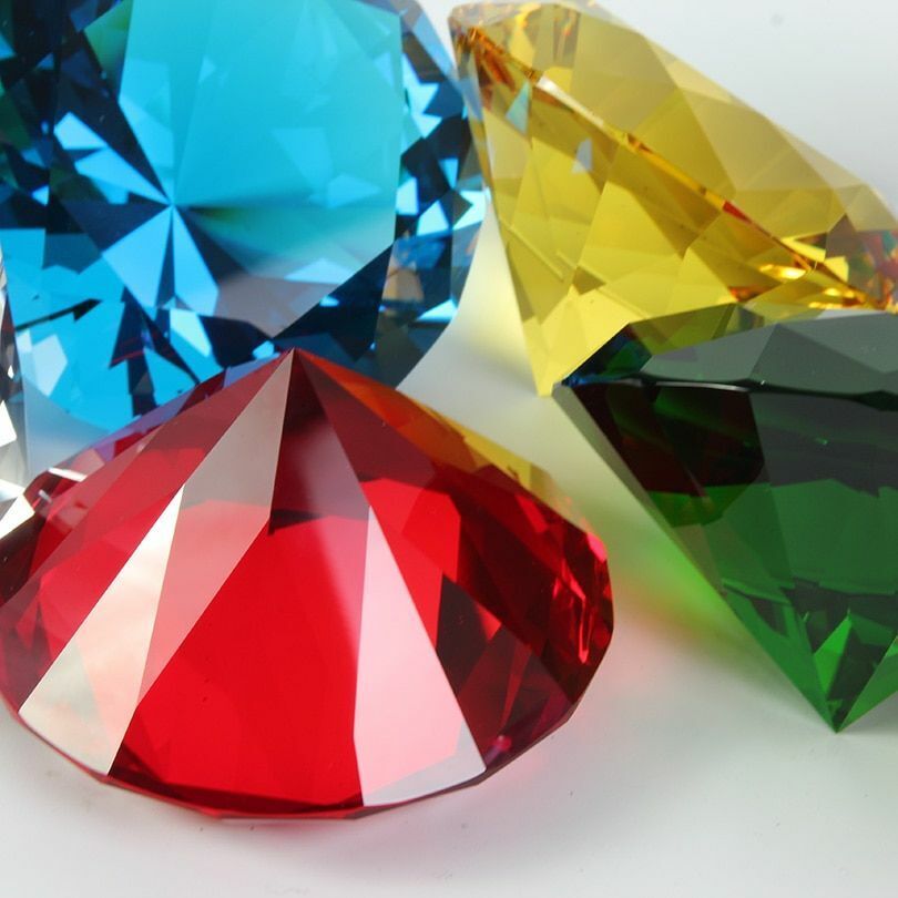 Crystal Diamond Big Glass Party Decoration Romantic Proposal Home Gift Fancy K9