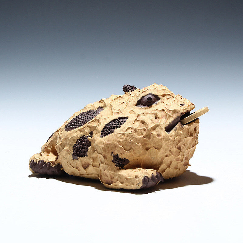 Creative Tea Pet Home Garden Decoration Toad Statue Yixing Zisha Tea Play Mascot