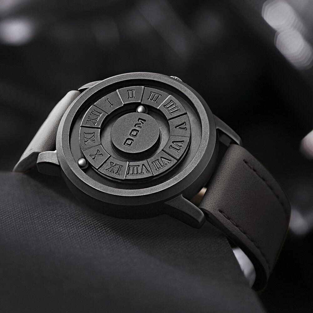 Mens Watch Magnetic Ball Bearing Wrist Watches Unique Stainless Steel Gift Uk