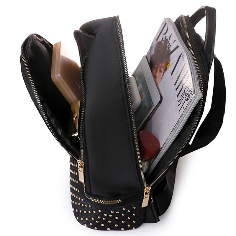 Retro Backpack Oxford Anti Theft Multi Pockets Shoulder School Bags 26*12*32 CM