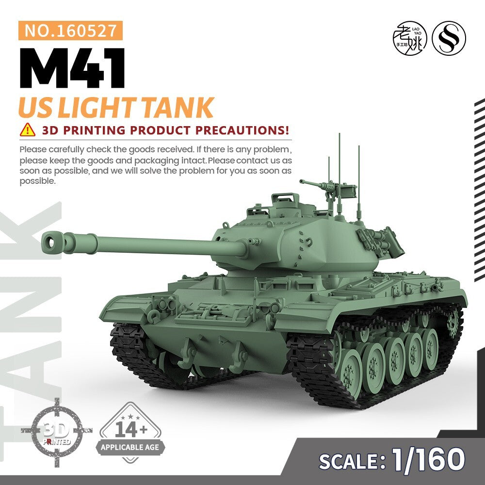 SSMODEL SS160527 1/160 N SCALE Railway Military Model Kit US M41 Light Tank