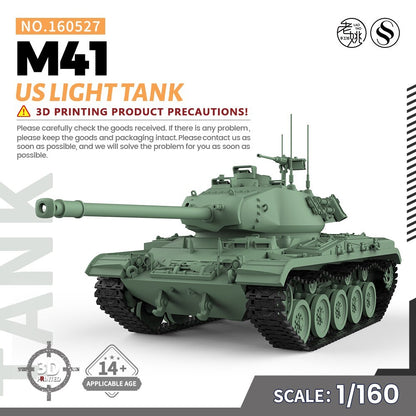SSMODEL SS160527 1/160 N SCALE Railway Military Model Kit US M41 Light Tank