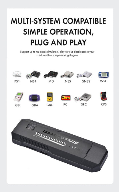 X2 PRO Video Game Console Retro TV Stick 64G-256G 4K Wireless Controller