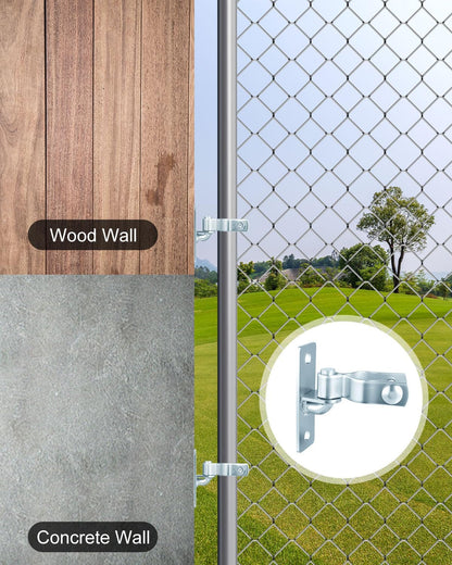 2 Pair Heavy Duty Gate Hinges, 1-3/8'' Wall Mount Gate Hinge, Metal Chain Link F