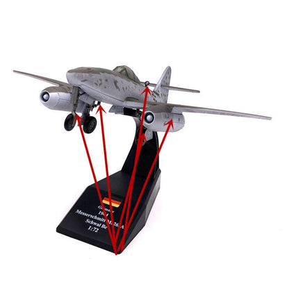 1/72 Fighter Airplane Diecast Model with Display Stand for Decor