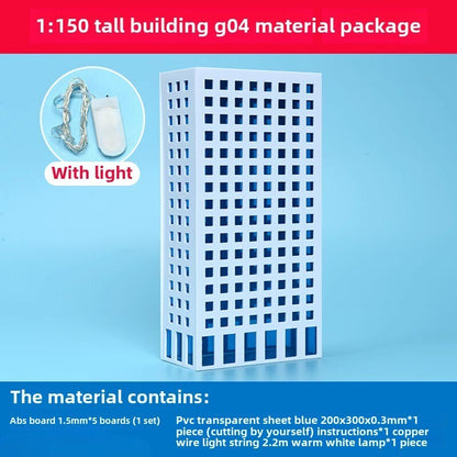 1/150 Building Model City Road Building DIY Scene Display Model Gifts