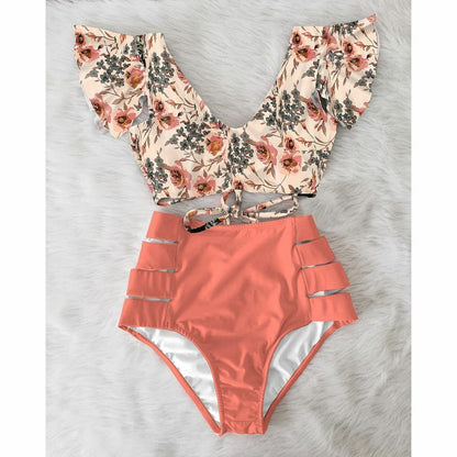 Women Swimsuit Swimwear High Waist Bikini Sexy Push Up Plus Size Bathing Suits