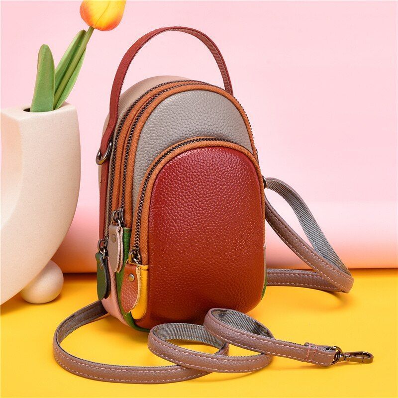 Genuine Leather Handbag Mobile Phone Bags Wallets Shoulder Bag Messenger Purse
