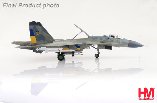 1:72 HM Su-27 Compass Ghost Grey Ukrainian Air Force 2023 Fighter Diecast Model