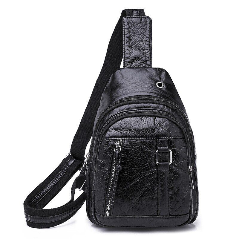 Women Chest Bag Soft PU Leather Crossbody Bags Bags Travel Backpack