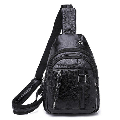 Women Chest Bag Soft PU Leather Crossbody Bags Bags Travel Backpack