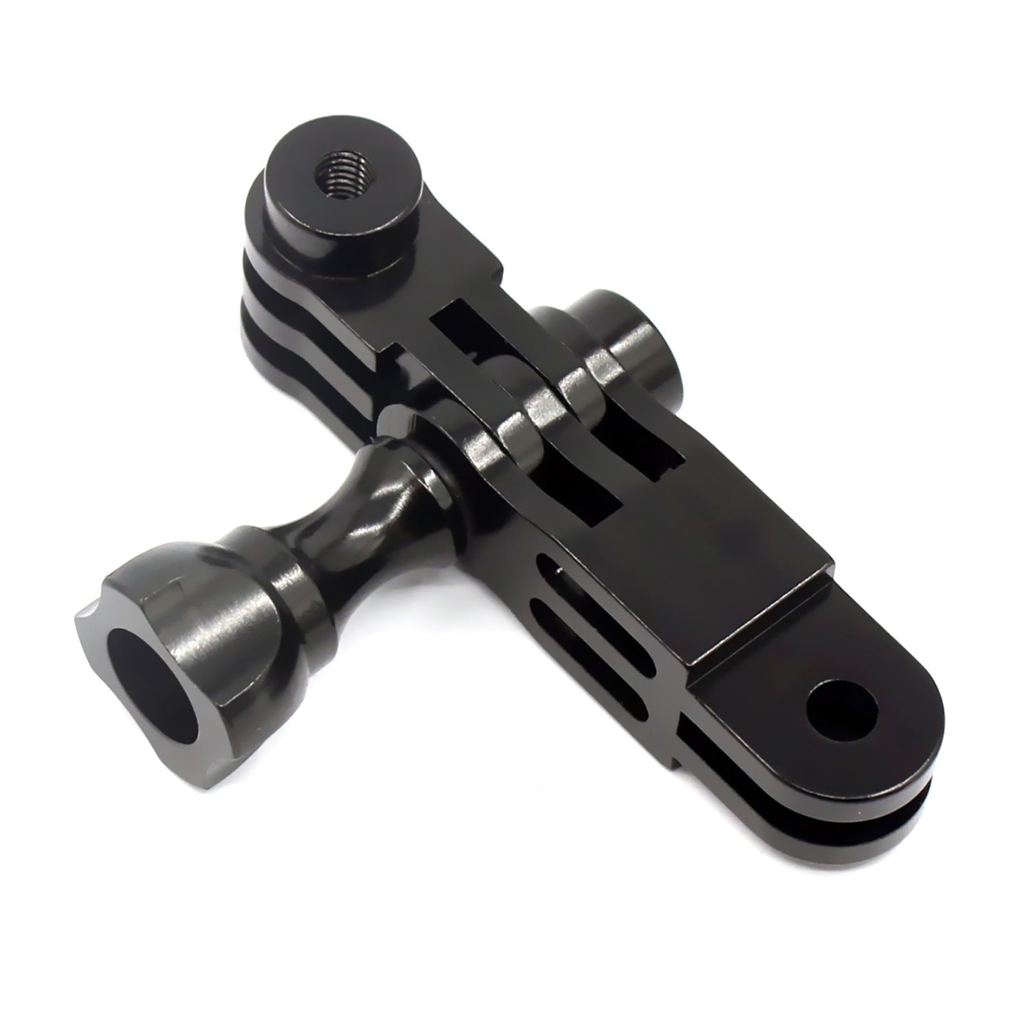 Black 3 Way Adjustable Pivot Arm Alloy Adapter Replacement Parts For Gopro