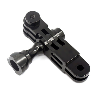 Black 3 Way Adjustable Pivot Arm Alloy Adapter Replacement Parts For Gopro