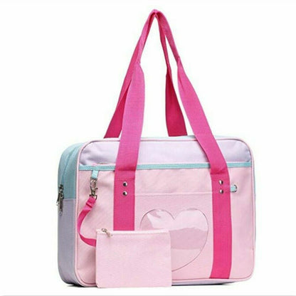 Women Girl Lolita Handbag Japanese High School JK Uniform Shoulder Bag Travel #