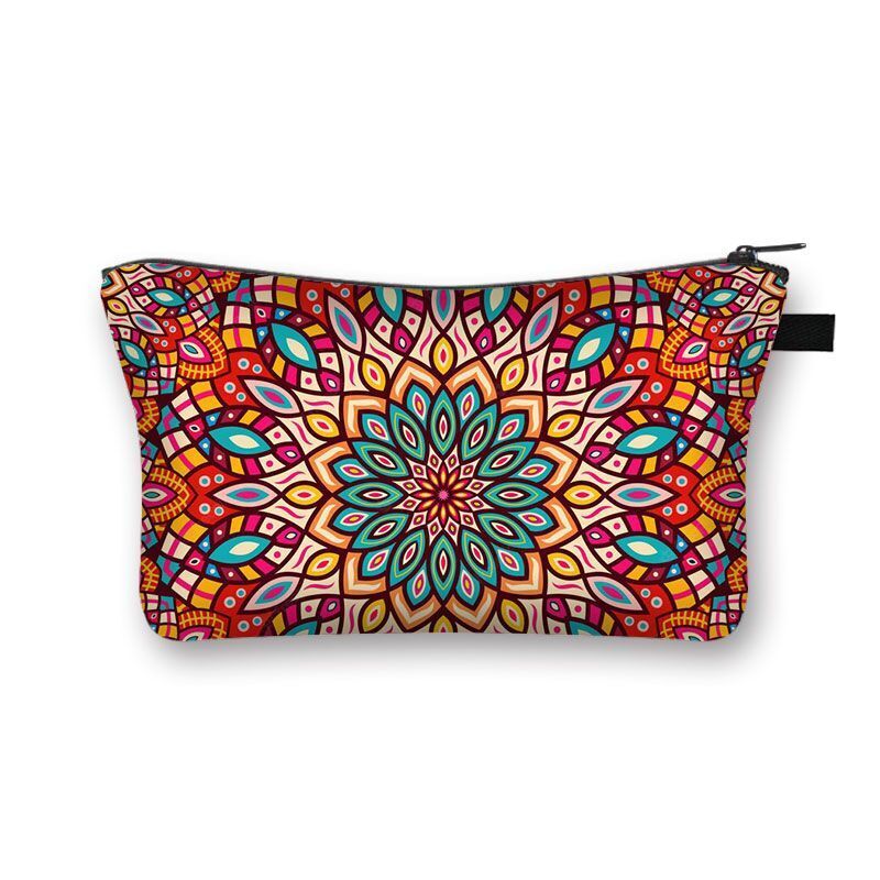 Vintage Pattern Multifunctional Cosmetic Bags Organizer Gothic Wallet Polyester
