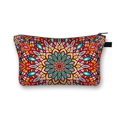 Vintage Pattern Multifunctional Cosmetic Bags Organizer Gothic Wallet Polyester