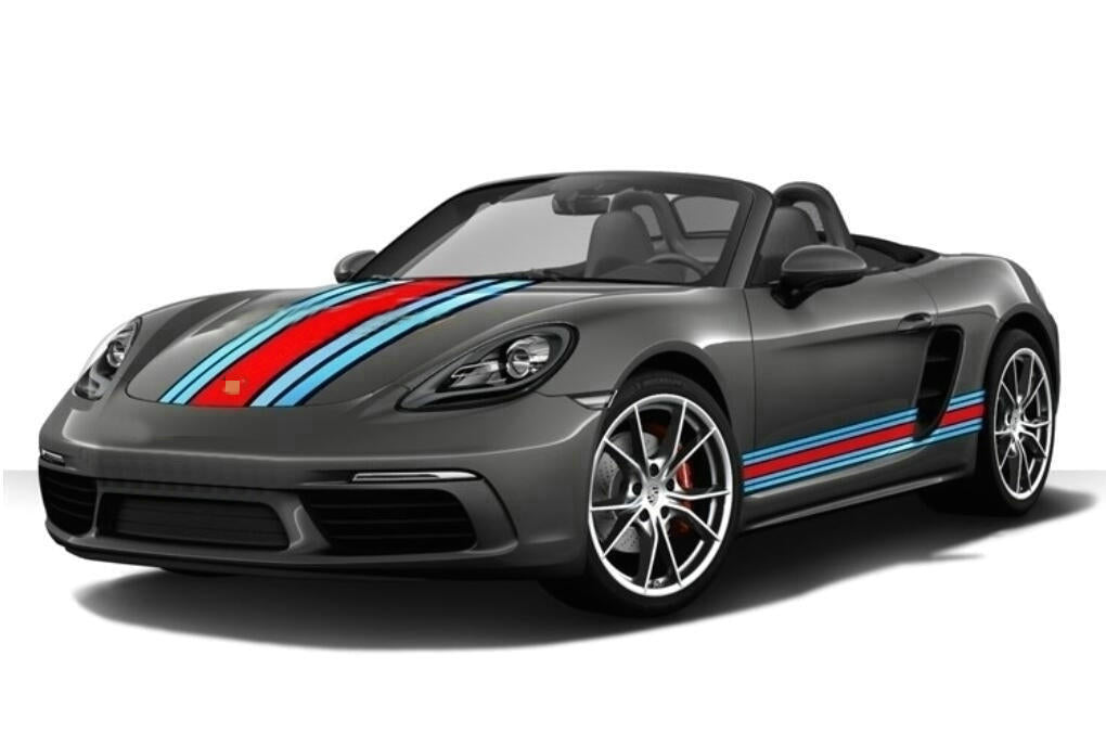 Racing Stripe Car Sticker For Porsche 718 boxser Bonnet Rear Side Door Decals