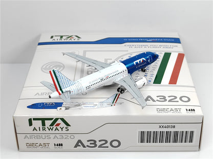 1:400 JC Wings ITA AIRWAYS AIRBUS A320 Passenger Airplane Diecast Aircraft Model