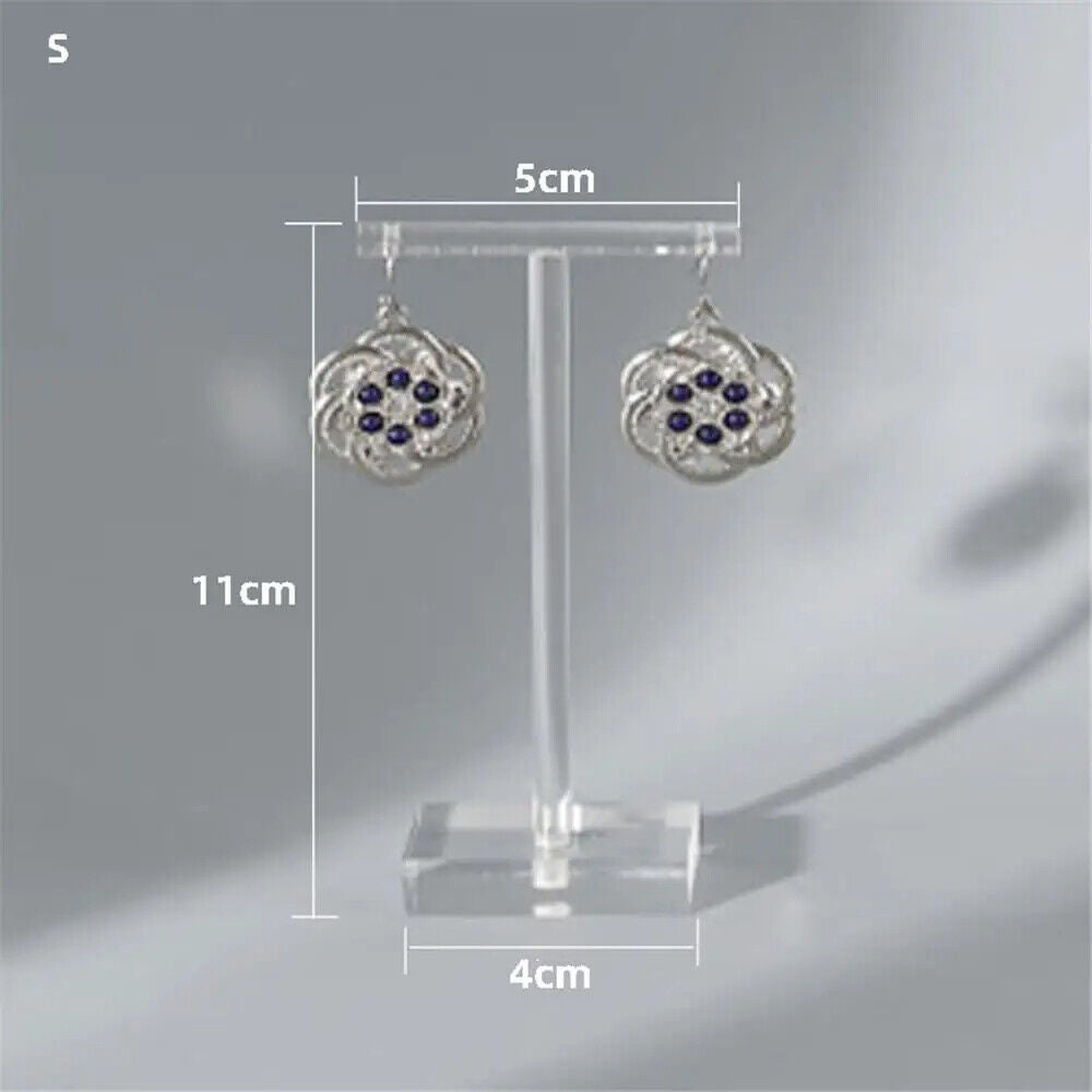 Jewelry Display Rack Clear Acrylic T Shape Drop Earrings Holder Organizer Stands