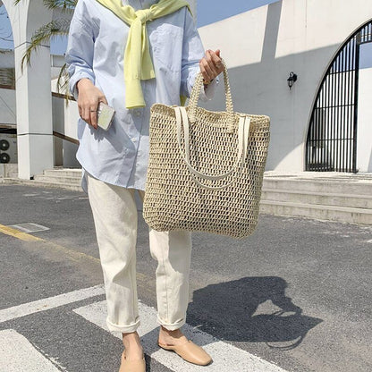 Straw Women Shoulder Bags Woven Handbags Rattan Summer Beach Bag Tote Lady