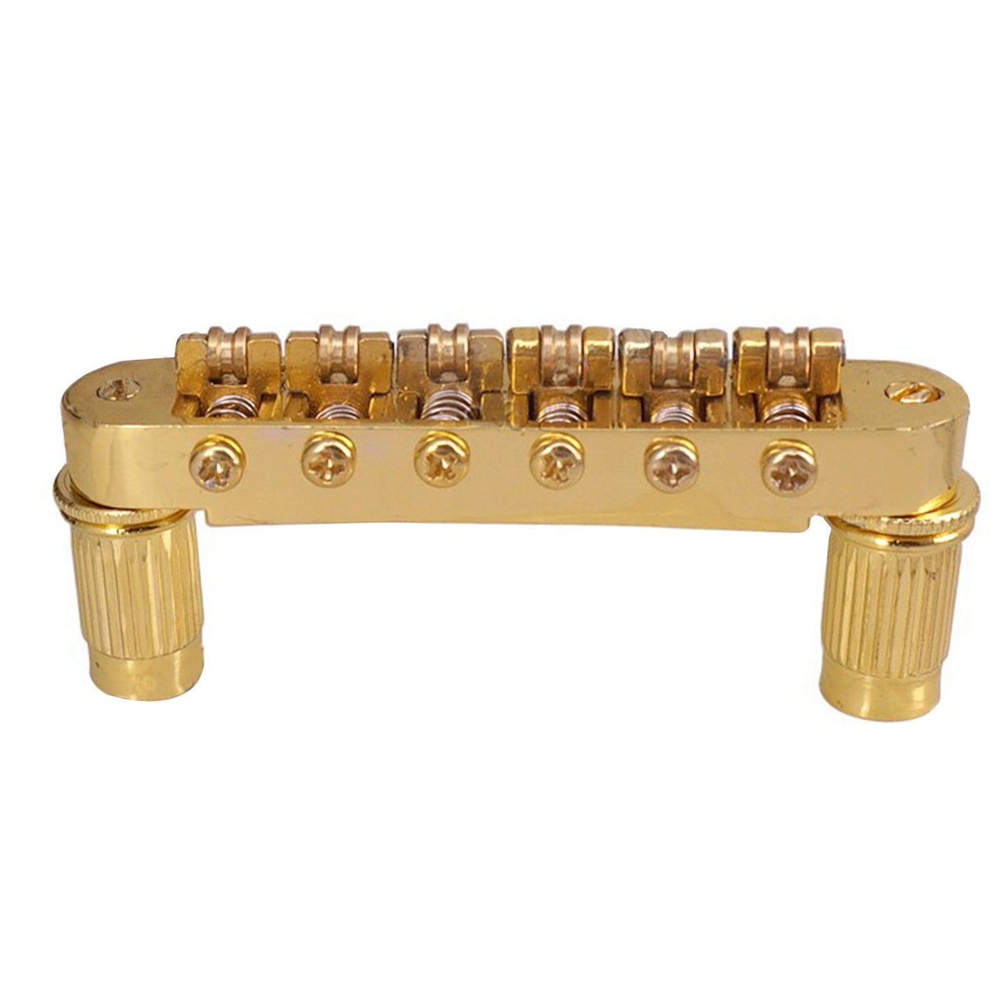For LP EPI Electric Guitar Gold 6 Roller Bridge Tremolo Saddles With Two Posts