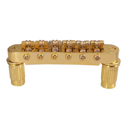 For LP EPI Electric Guitar Gold 6 Roller Bridge Tremolo Saddles With Two Posts