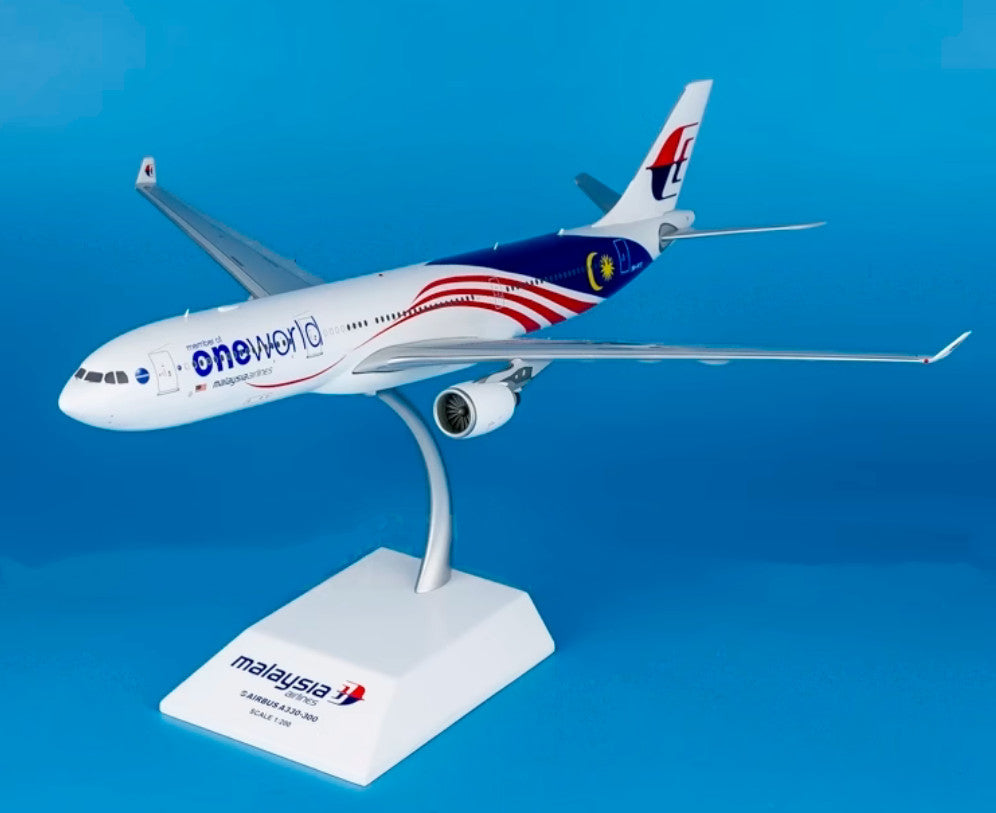 1:200 32CM JC Wings Malaysia Airlines AIRBUS A330-300 Airplane Diecast Model