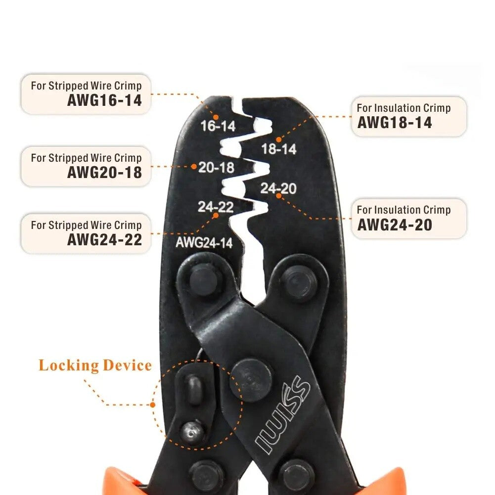 IWISS IWS-1424A Open Barrel Terminal Crimper Plier Tool for Molex Style Terminal