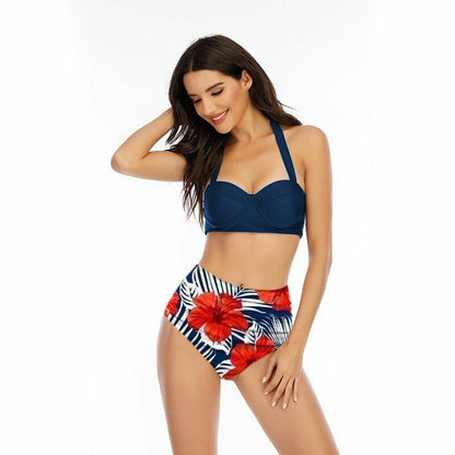 Women Swimsuit Sleeveless Bikini Set Shorts Two Piece Set Bathing Suit Swimwear