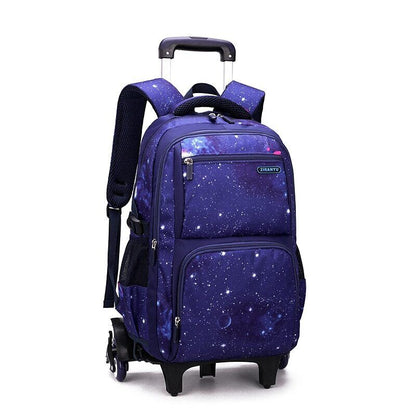 School Bag Wheels School Backpack Wheeled Bag Students Bags Boys Travel Luggage