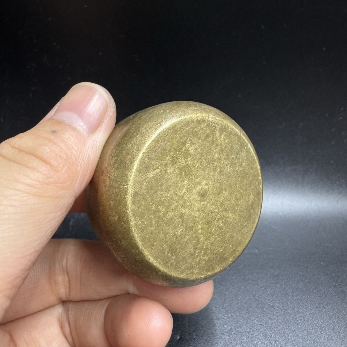 Solid Brass Mini Tea Caddy Storage Jar Vintage Brushed Metal Canister with Lid