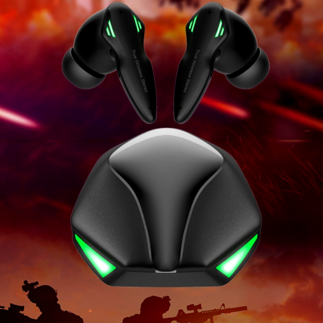 Headphones Wireless Earbuds Bluetooth Headset True Black in ear Dual Gaming US*