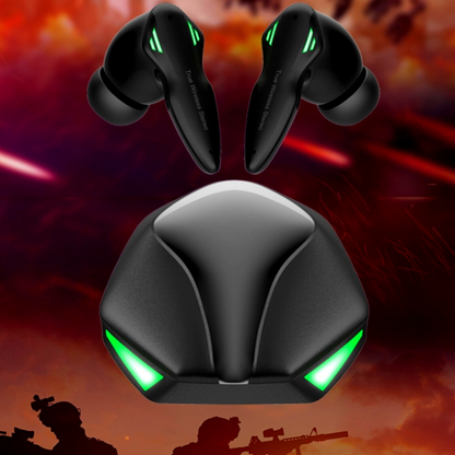 Headphones Wireless Earbuds Bluetooth Headset True Black in ear Dual Gaming US*