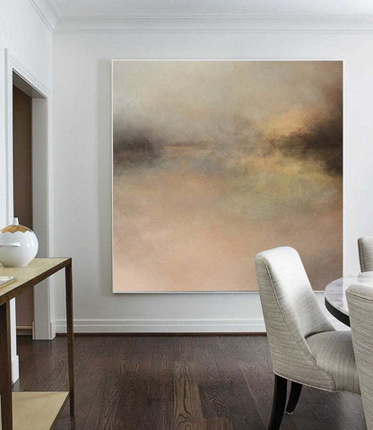 Abstract Painting Sea Painting Gold Painting Ocean Landscape Painting Ocean Art