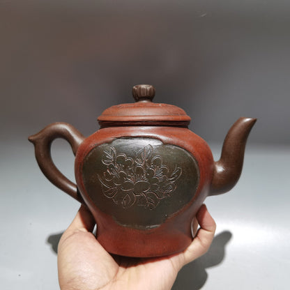 Chinese Yixing Zisha Clay Handmade Exquisite Teapot（高酒壶 底款：时大彬）