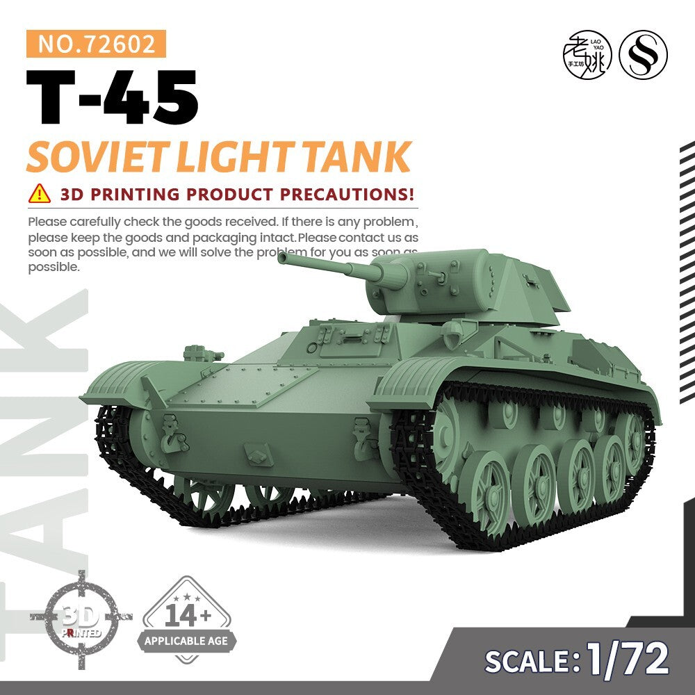SSMODEL SS72602 1/72 25mm Military Model Kit Soviet T-45 Light Tank