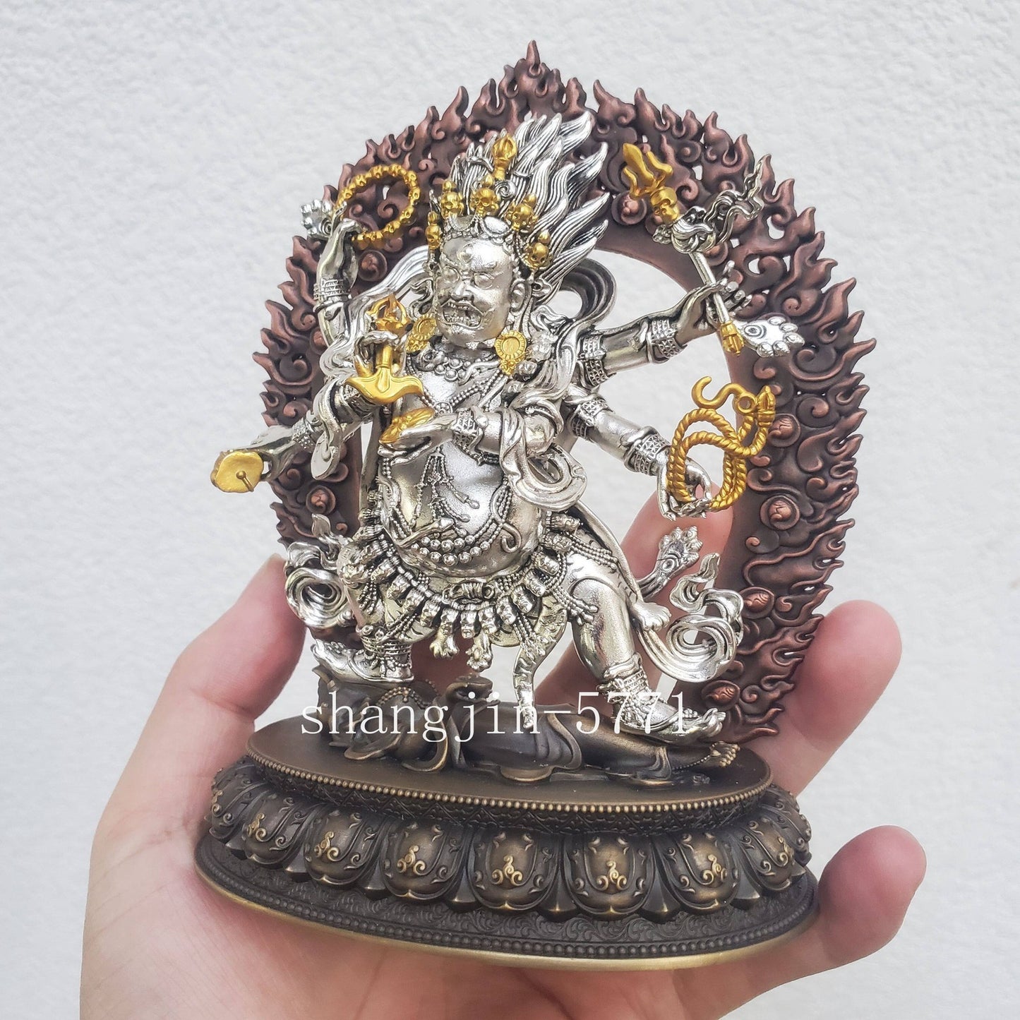 15CM 3 Colors Copper Statue 6 Mahakala Spirituality Buddha