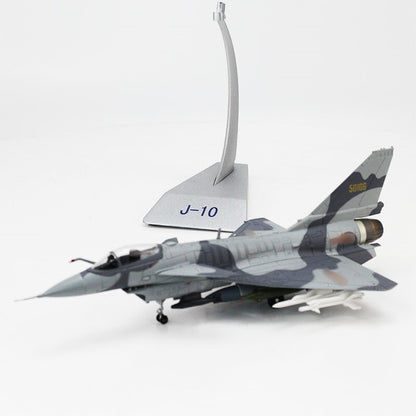 1:72 25CM China Air Force J-10 Fighter Plane Diecast Military Aircraft Model