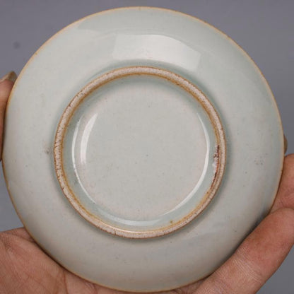 Chinese Blue and White Porcelain Qing Tongzhi Dragon Design Plate 3.94 inch