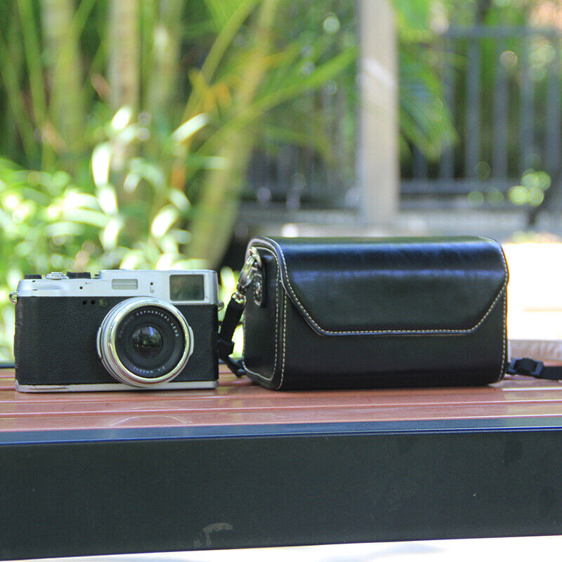 Retro Faux Leather Camera Bag Case Crossbody Shoulder Bag For Sony ZVE10