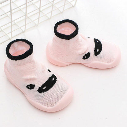 Unisex Baby Shoes First Walkers Toddler Girl Soft Rubber Knit Booties Anti-slip