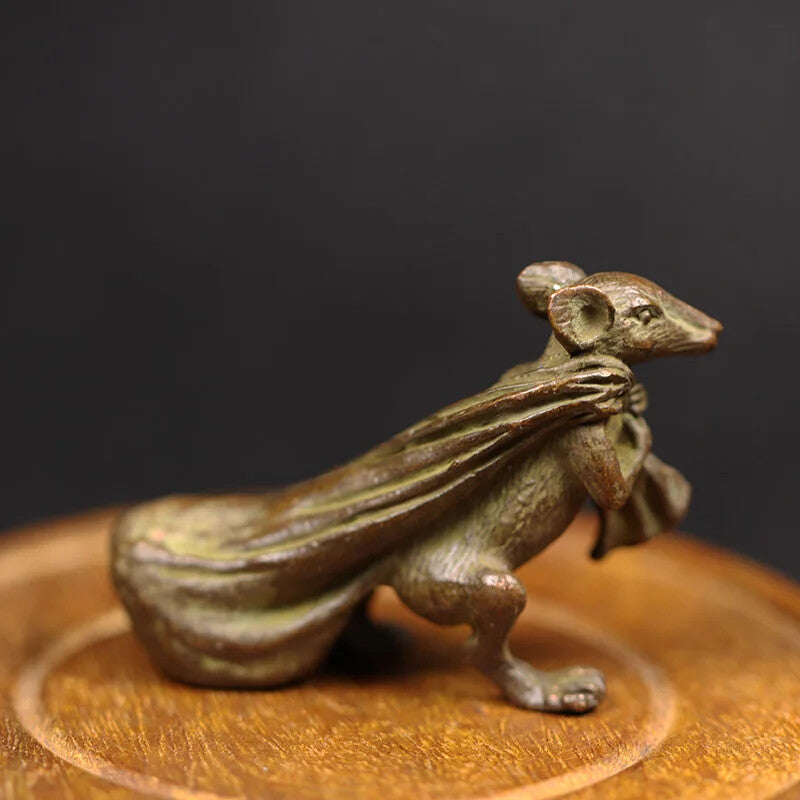 Copper Figurines Miniatures Chinese Ornament Desk Decoration Crafts Animal