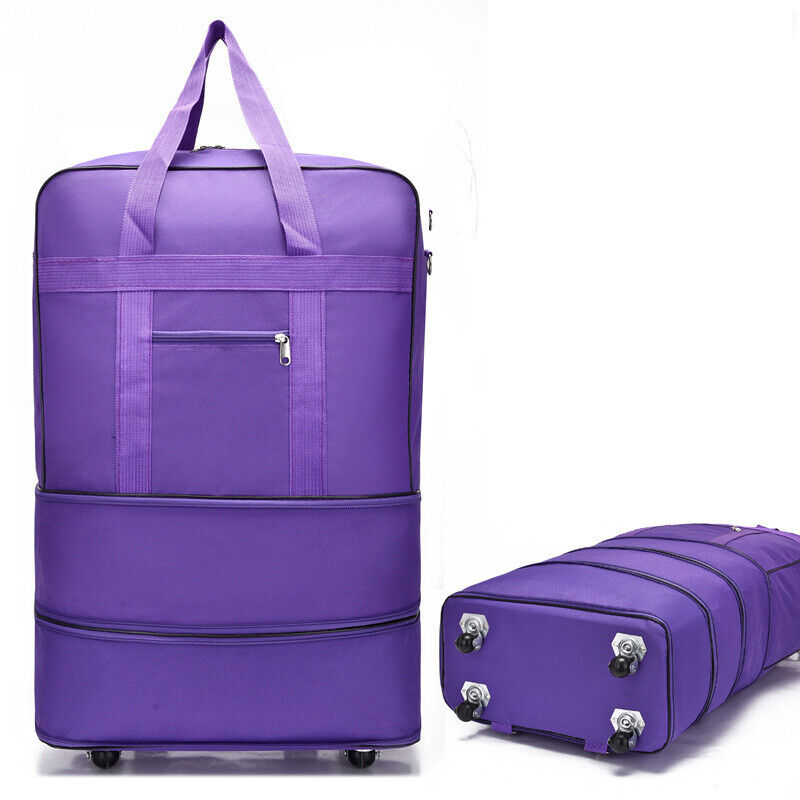 Large Capacity Foldable Luggage Trolley Bags Oxford Expendable Wheel Travel Bags