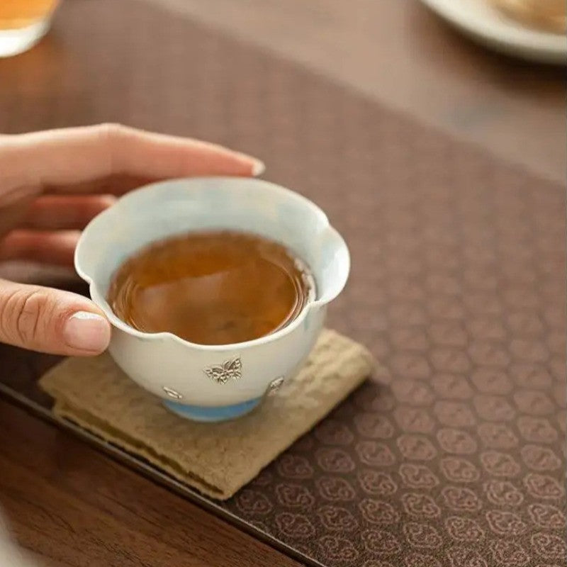 95ML Jingdezhen Crystalline Glaze Ceramic Tea Set Master Cup Tasting Tea Cup