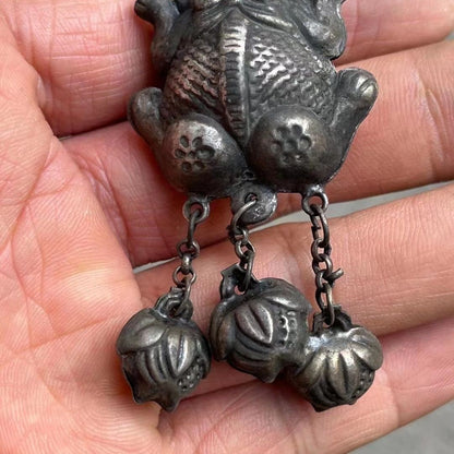 Tibetan Silver Goldfish Tassel Pendant Vintage DIY Jewelry Craft Charm