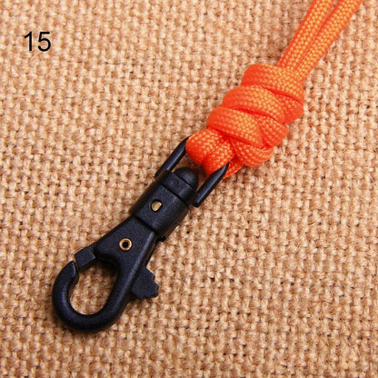 46CM 1 PC Paracord Keychain Lanyard Metal Triangle Buckle Outdoor Cord Carabiner