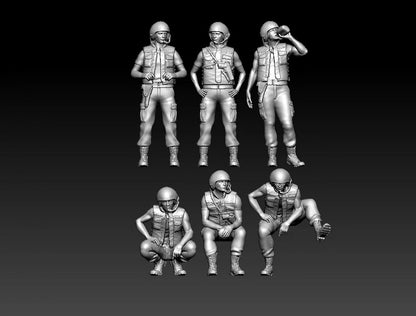 1/72/48/35/87/100/144 Cold War Vietnam War US Tank Troops 6-person team