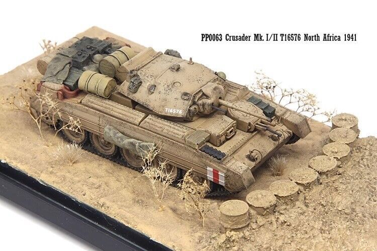 S-Model 1/72 PP0063 Crusader MK.Ⅰ/Ⅱ T16576 Tank North Africa 1941 Model+Platform